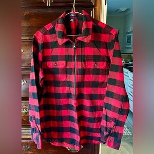 Ladies Flannel Half-Zip Shirt